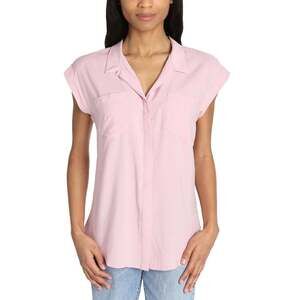 Jachs Girlfriend Women's L Pink Rayon Blouse Top e0771